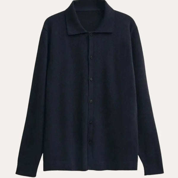 VM – Cashwool Overhemd voor Heren – Marineblauw