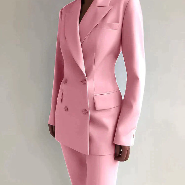 VM – Tweedelige Dames Set met Blazer en Slank Gesneden Broek