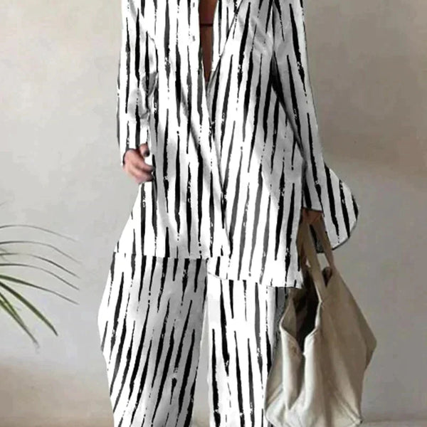 VM – Dames Tweedelige Set met Abstracte Print