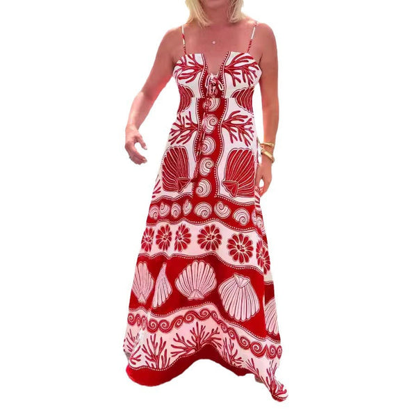 VM – Maxi-jurk met Schelpenprint – Licht & Zwierig voor Zomerlooks