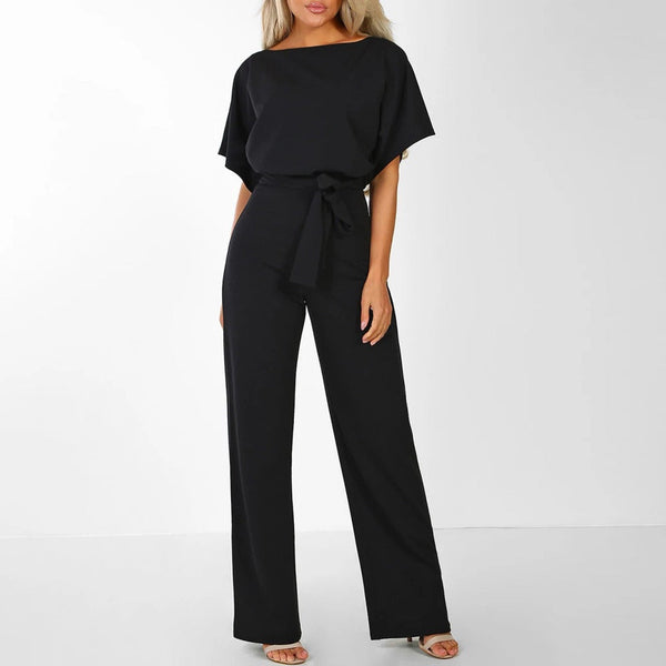 VM – Elegante Jumpsuit met Flatterende Pasvorm en Lace-Up Detail