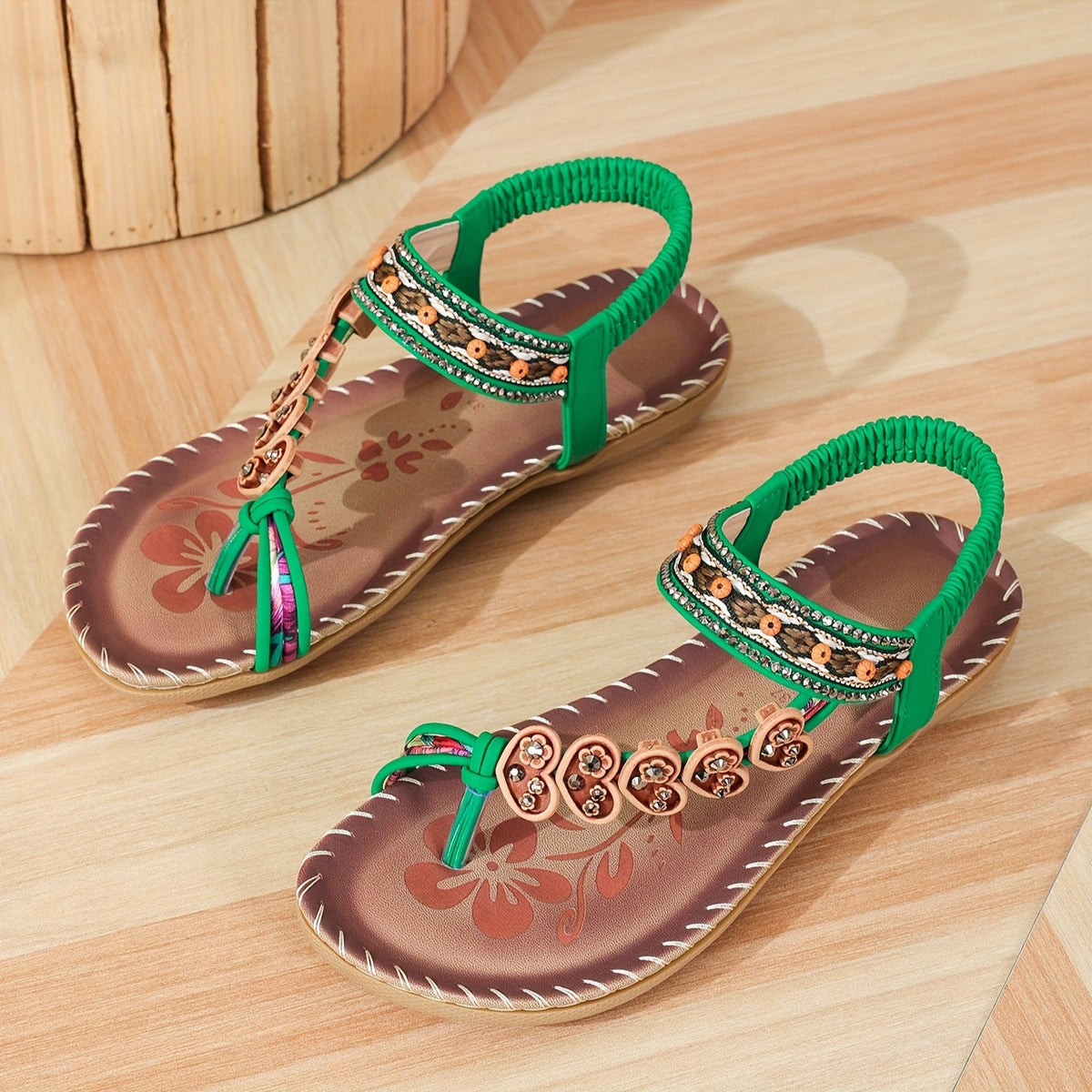 VM – Orthopedische Sandalen met Kralen en Verstelbare Bandjes – Dames