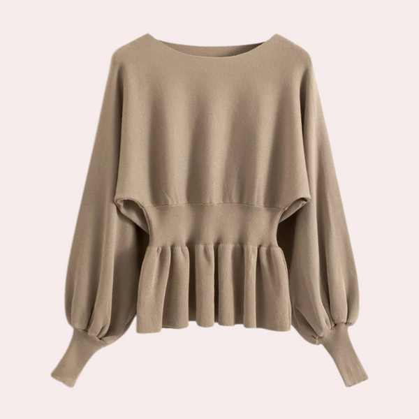 VM – Tweedelige Set met Wolmix in Beige